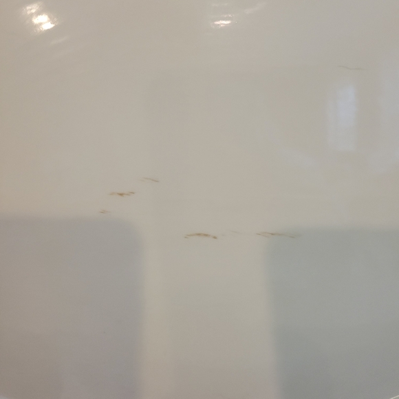 Set of Two Eclectic Ceramic  Serving Platters Steel Gray & Bisque - Picture 15 of 15